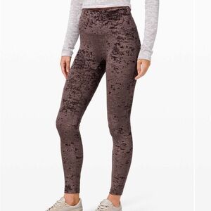 Lululemon Wunder Lounge HR Legging 28” Color: French Press Size 6 EUC - Like New